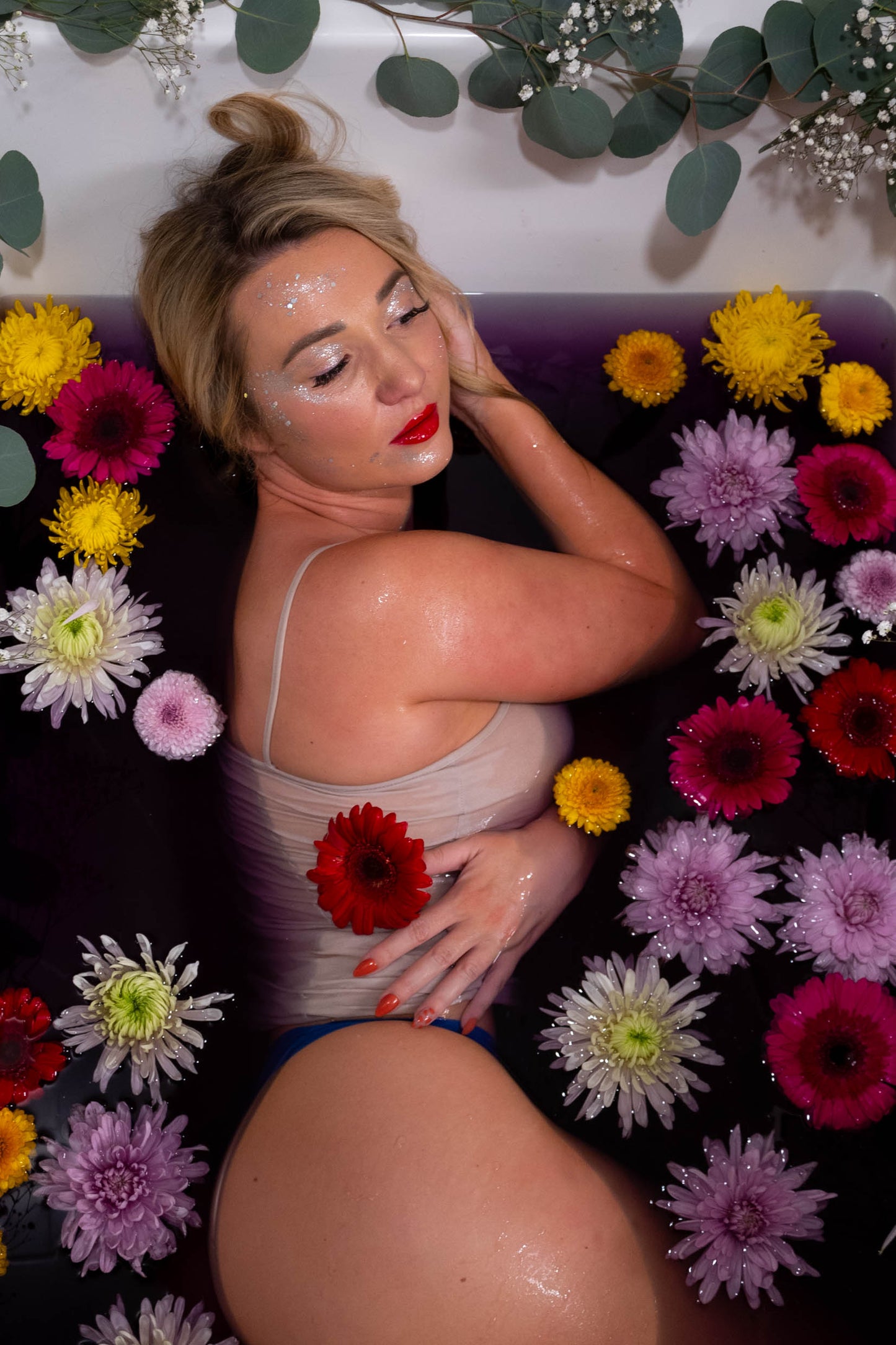 Flower Bath Photo Shoot